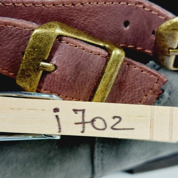 Bella Vita Women's Raine Grey Brown Buckle Straps Slip On Ankle Boots I702 - Picture 11 of 11